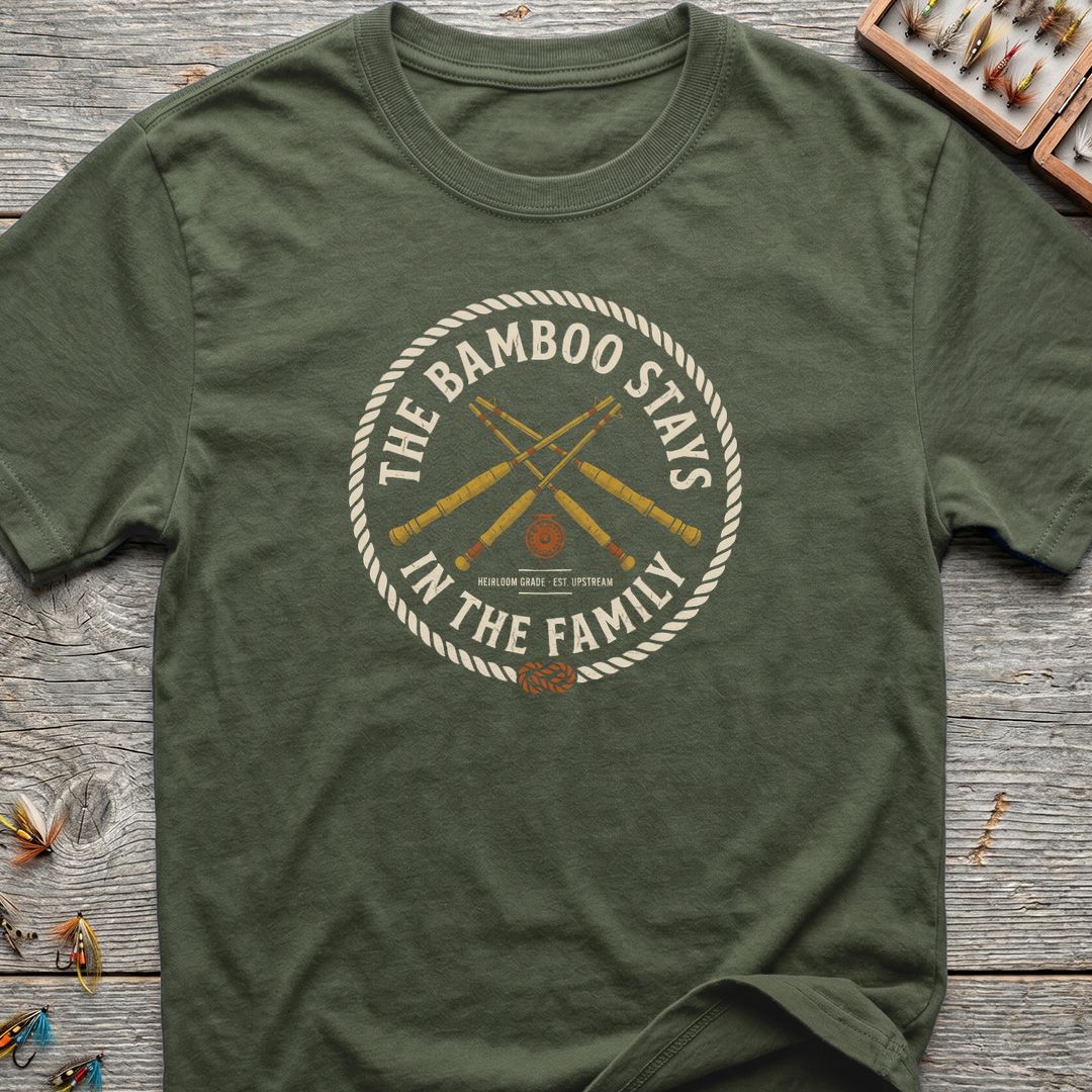 Bamboo Stays In The Family - Military Green t-shirt