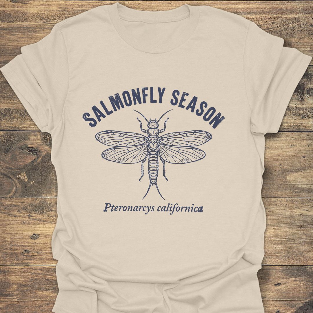 Salmonfly Season - Natural t-shirt