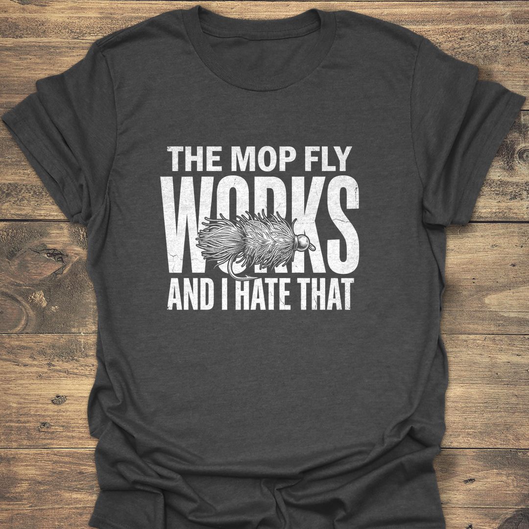 The Mop Fly Works - Dark Heather t-shirt