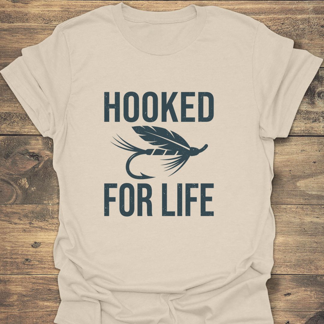 Hooked For Life - Natural t-shirt