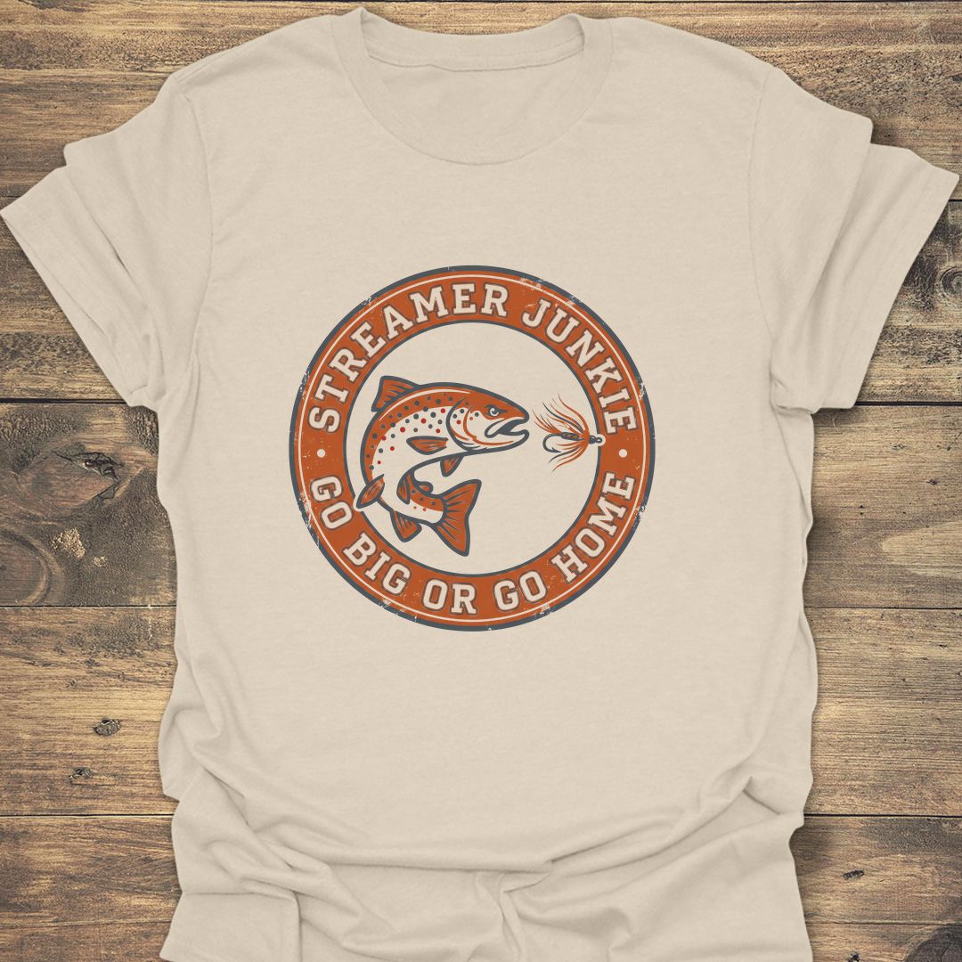 Streamer Junkie Go Big - Natural t-shirt
