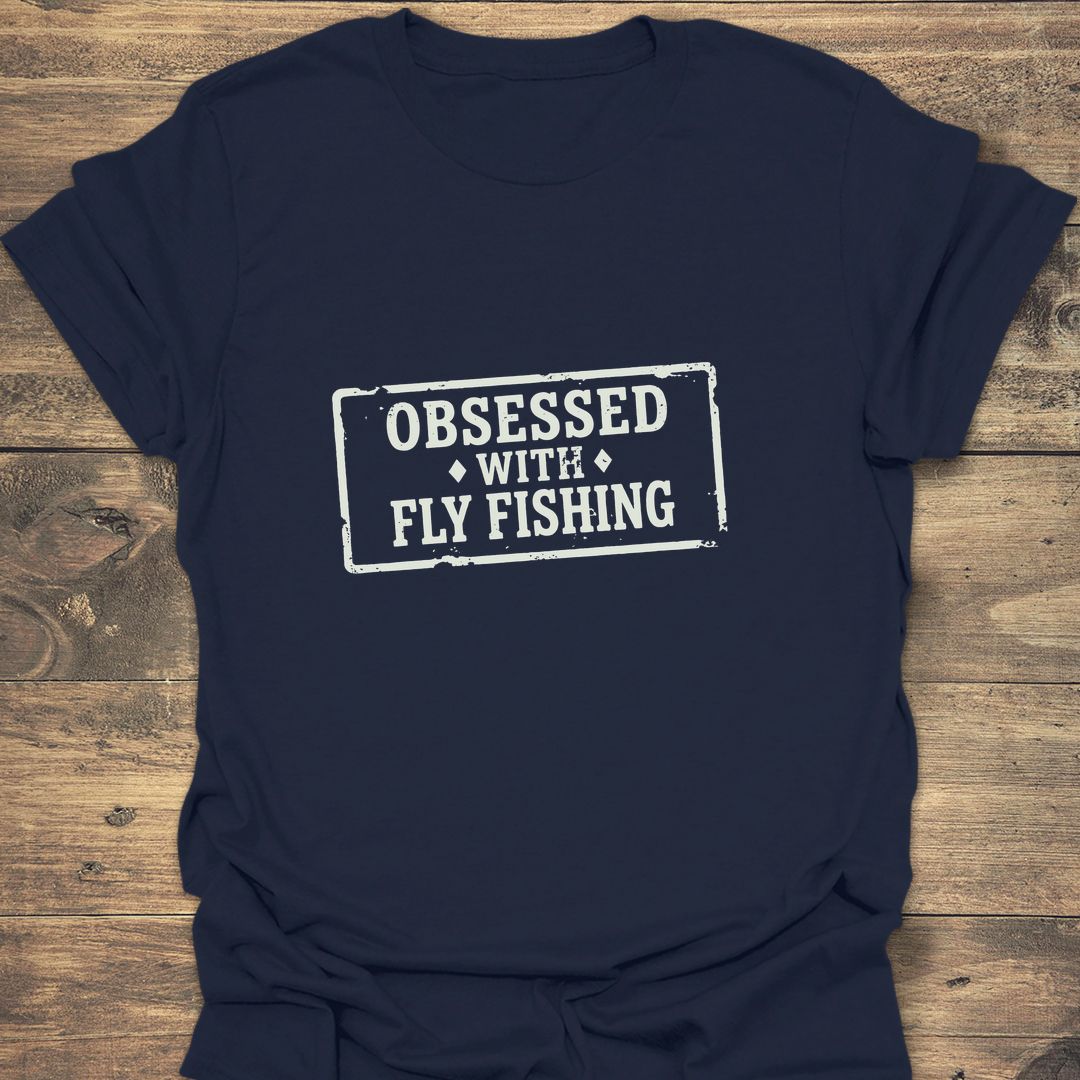 Obsessed With Fly Fishing - Navy t-shirt