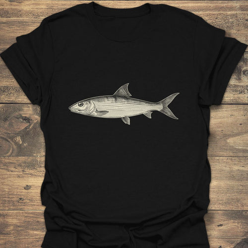 Bonefish Vintage Engraving Art - Black t-shirt