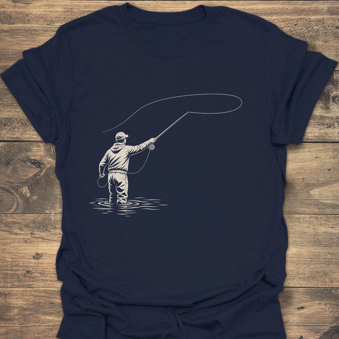 Wading Angler Casting Loop - Navy t-shirt
