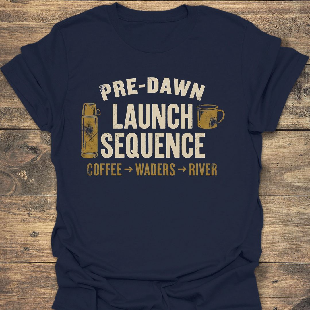 Pre-Dawn Launch Sequence - Navy t-shirt