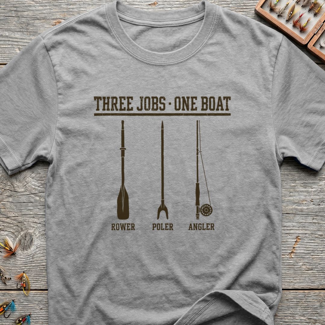 Three Jobs One Boat - Sport Grey t-shirt