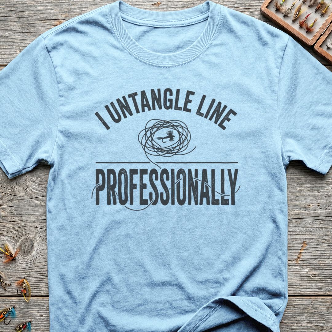 I Untangle Line Professionally - Light Blue t-shirt