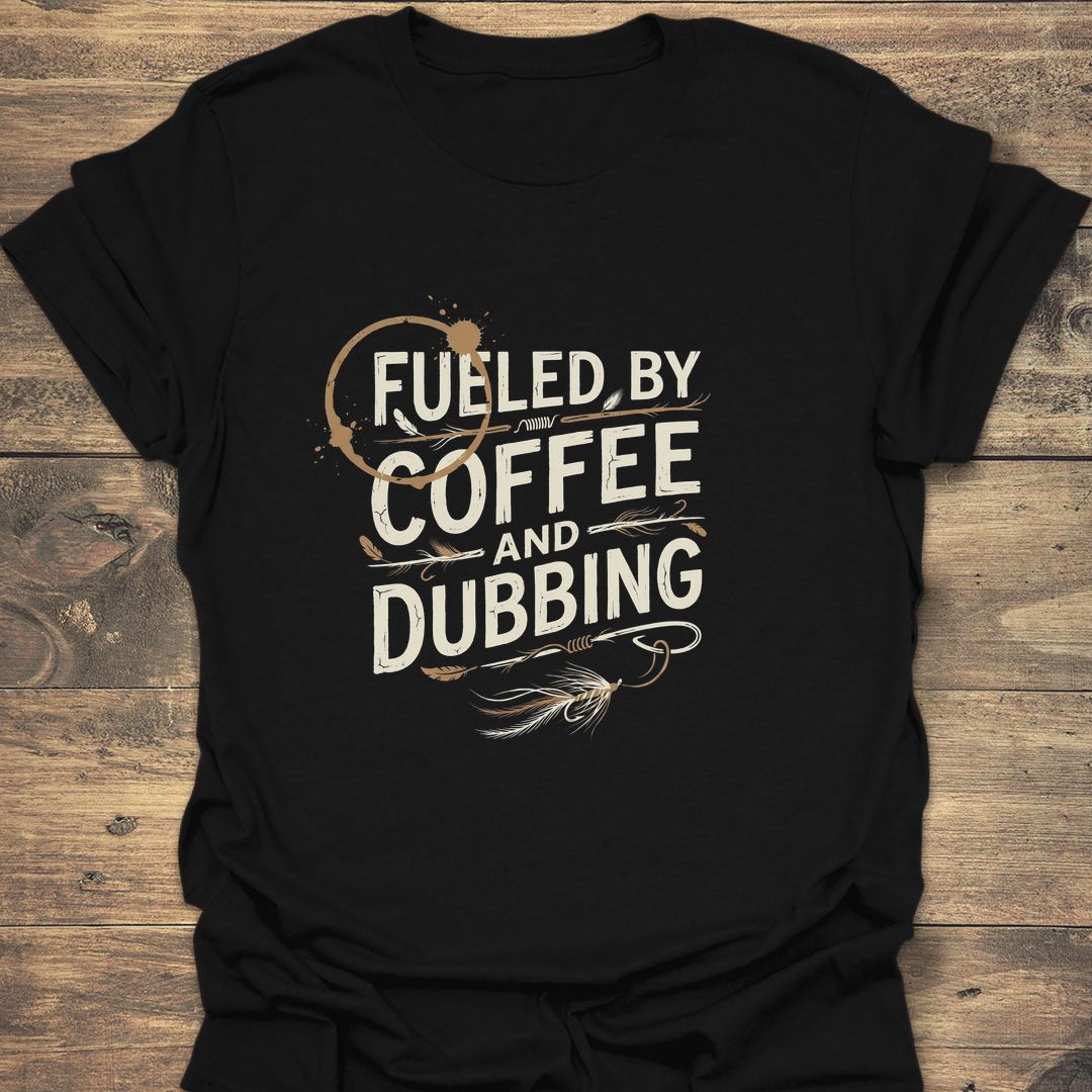 Fueled By Coffee And Dubbing - Black t-shirt