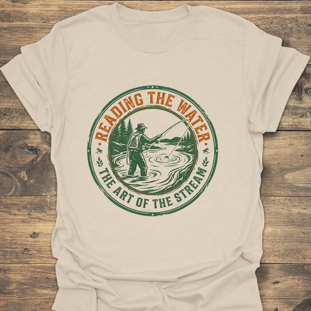 Reading The Water - Natural t-shirt