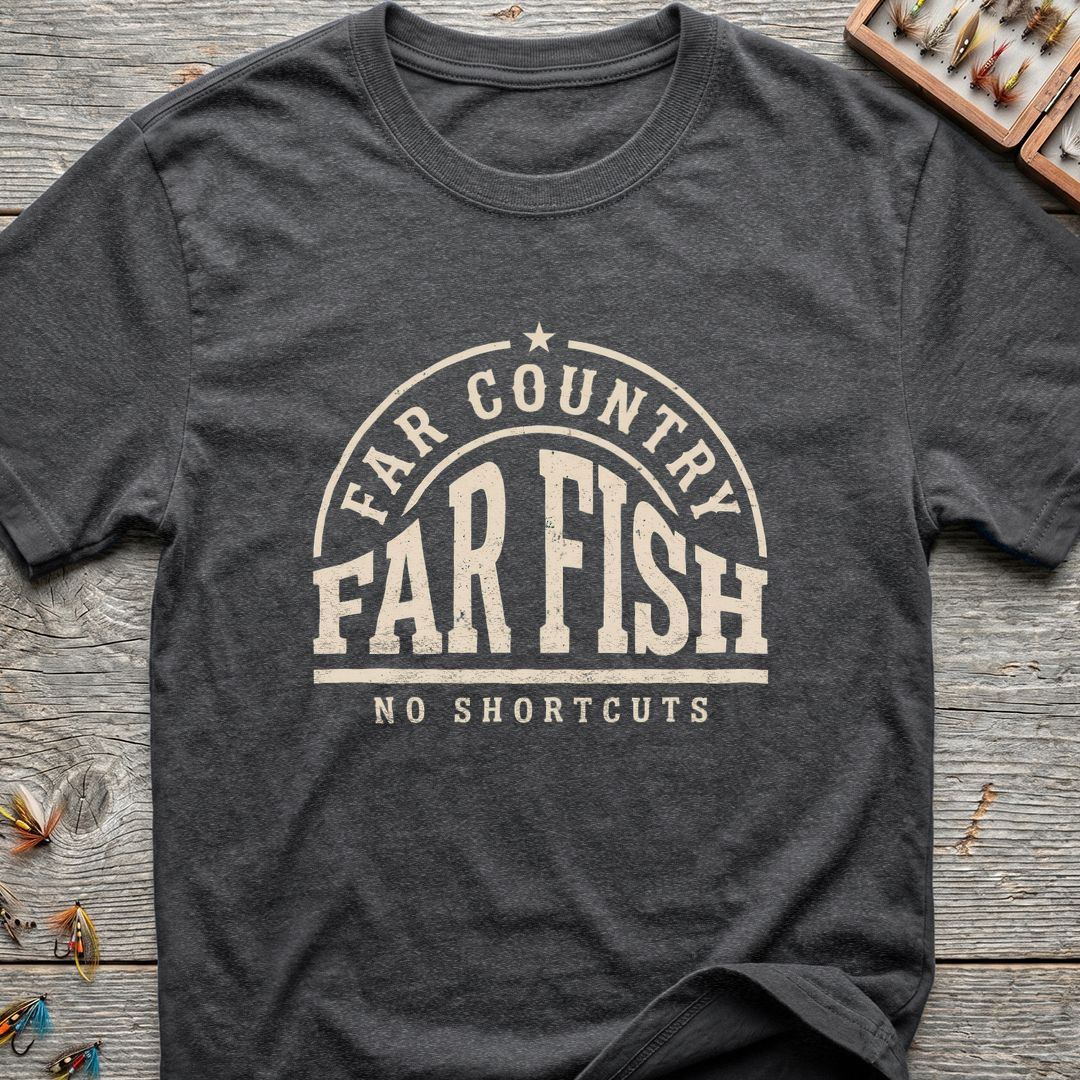Far Country Far Fish - Dark Heather t-shirt