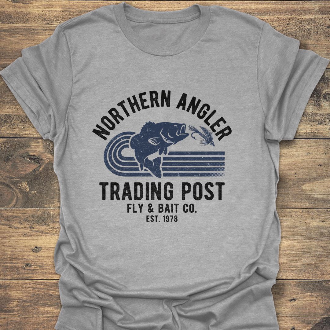 Northern Angler Trading Post - Sport Grey t-shirt