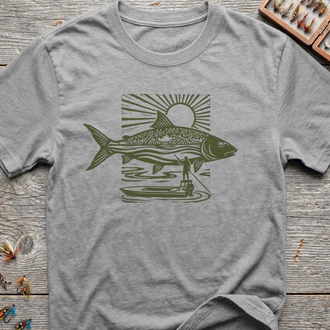 Bonefish Flats Poling Skiff - Sport Grey t-shirt