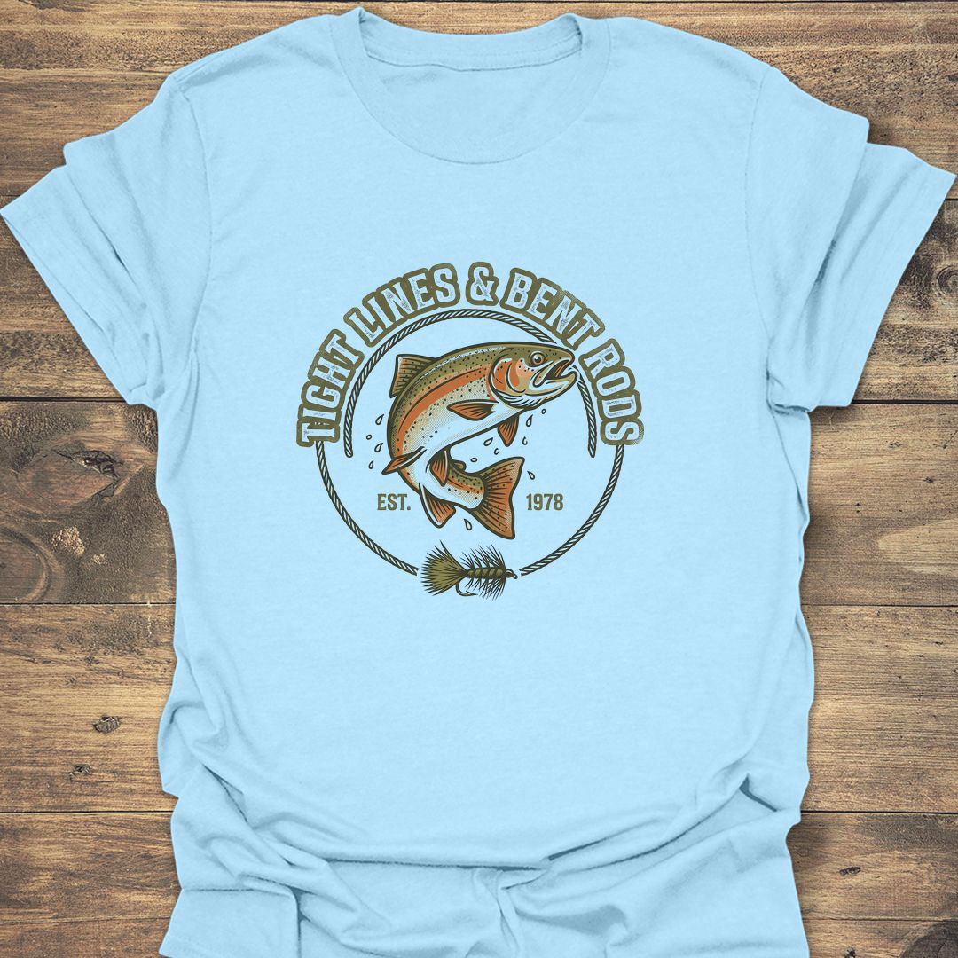 Tight Lines & Bent Rods - Light Blue t-shirt