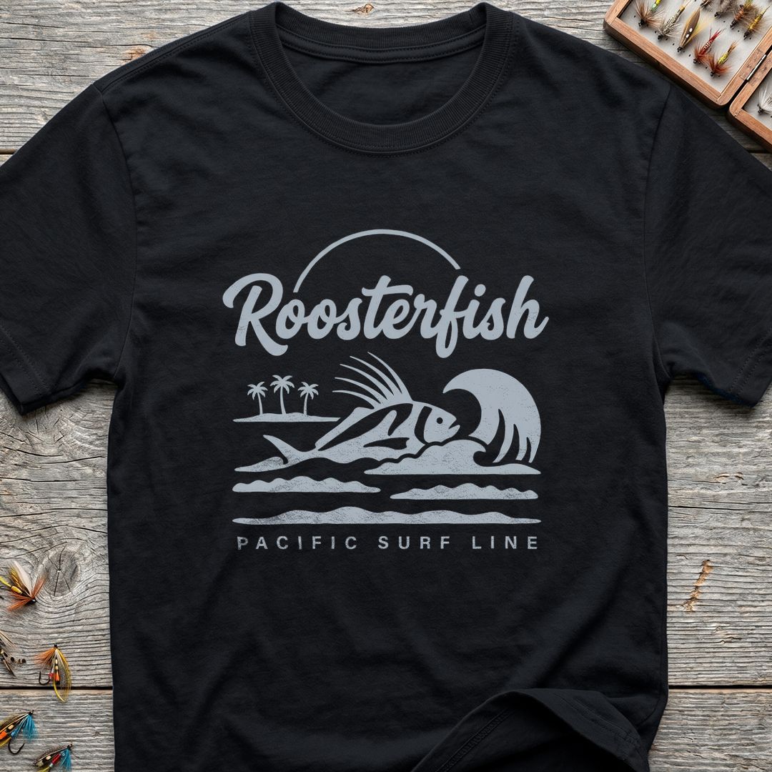 Roosterfish Pacific Surf Line - Black t-shirt
