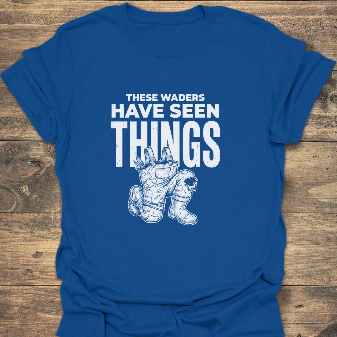 These Waders Have Seen Things - Royal t-shirt