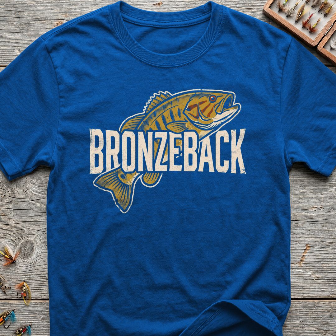 Bronzeback Smallmouth Bass - Royal t-shirt