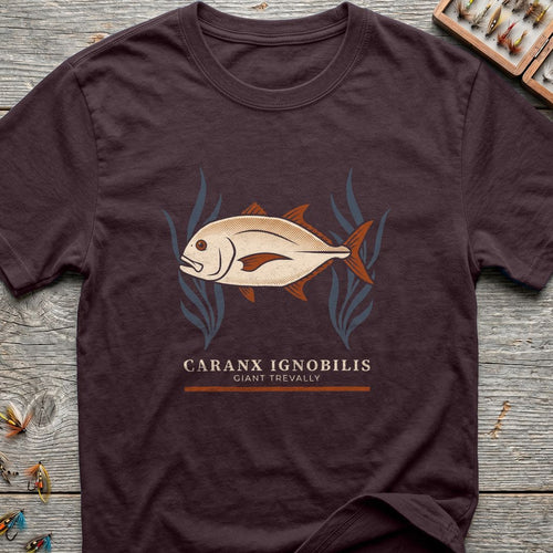 Caranx Ignobilis Giant Trevally - Dark Chocolate t-shirt