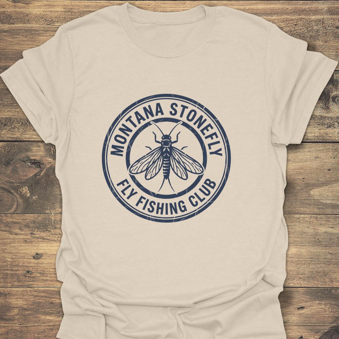 Montana Stonefly Club - Natural t-shirt