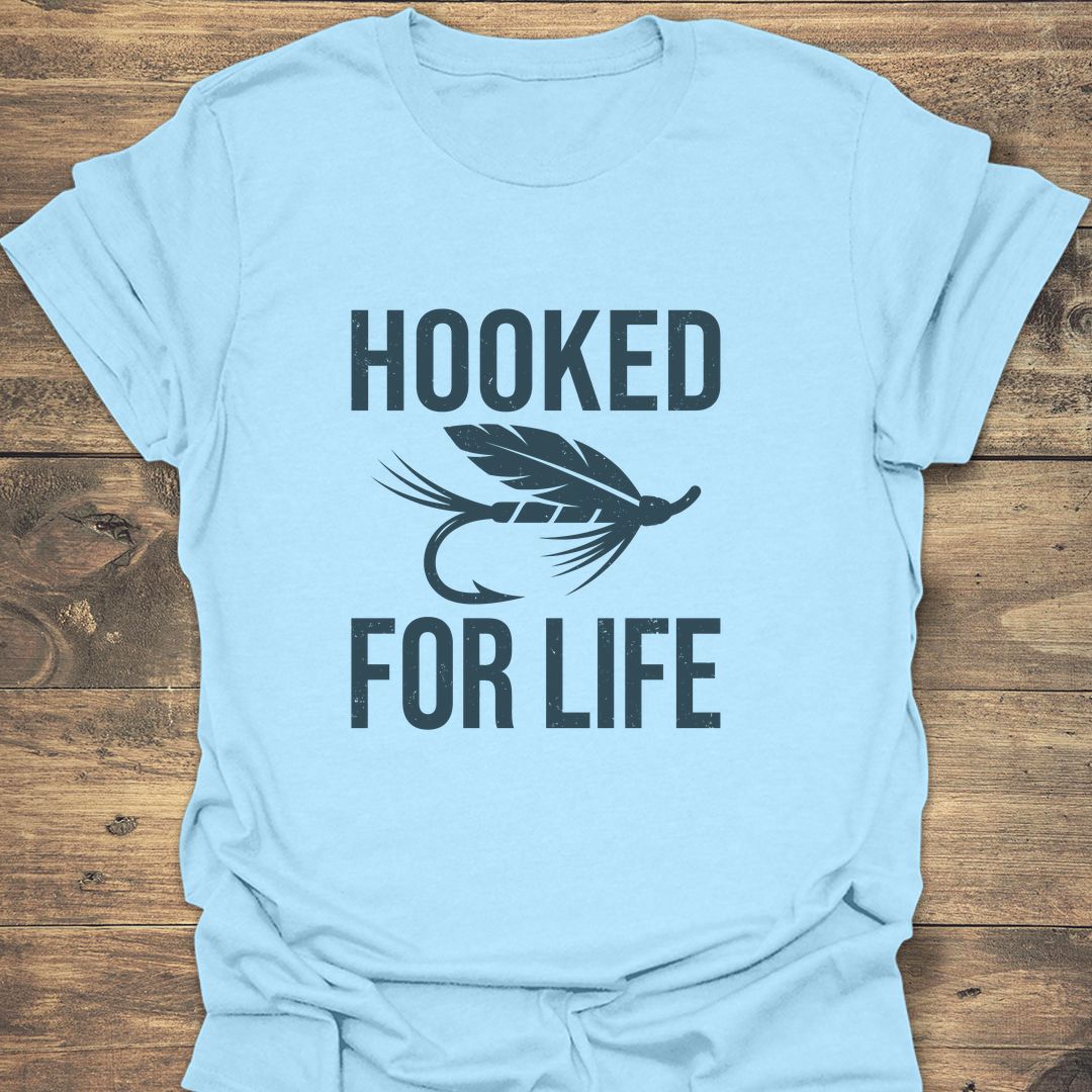 Hooked For Life - Light Blue t-shirt