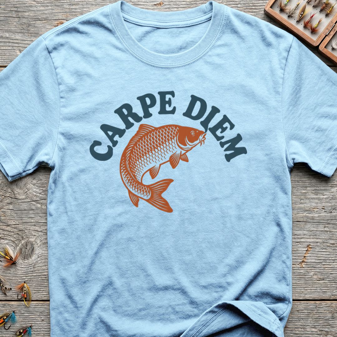Carpe Diem Carp - Light Blue t-shirt