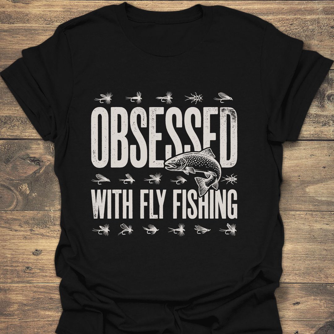 Obsessed With Fly Fishing - Black t-shirt