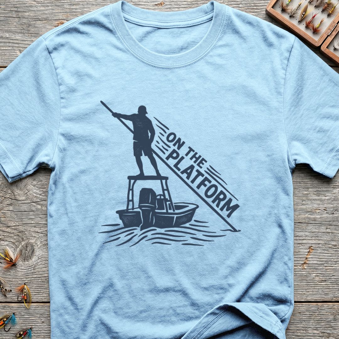 On The Platform Poling - Light Blue t-shirt