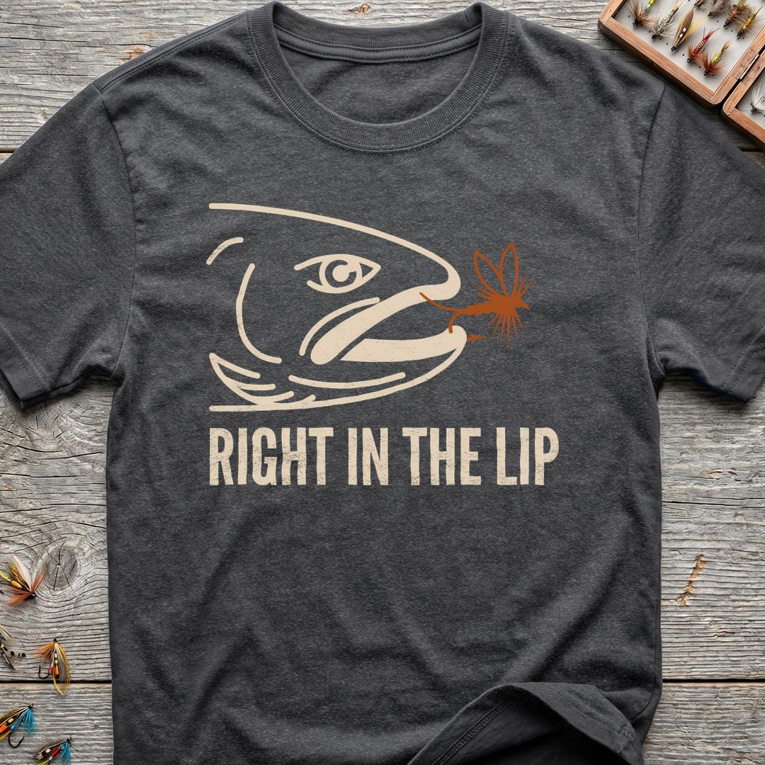 Right In The Lip - Dark Heather t-shirt