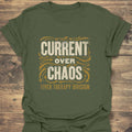 Current Over Chaos - Military Green t-shirt
