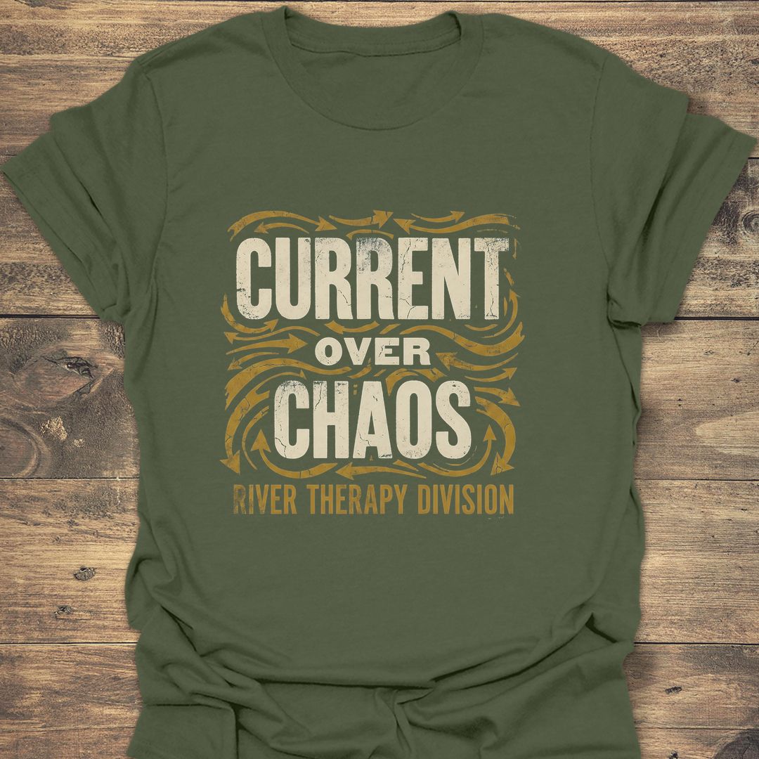 Current Over Chaos - Military Green t-shirt