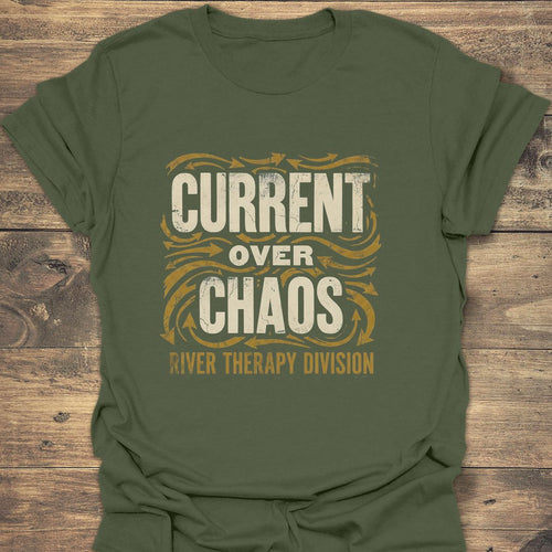 Current Over Chaos - Military Green t-shirt