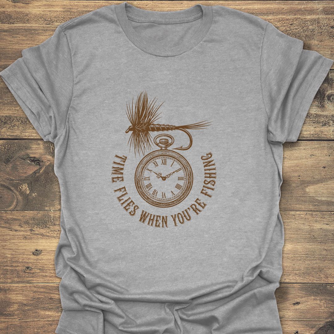Time Flies When Fishing - Sport Grey t-shirt