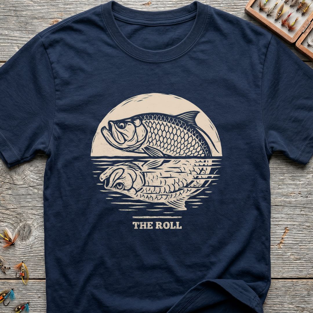 The Roll Tarpon - Navy t-shirt
