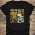 Where I Should Be River - Black t-shirt