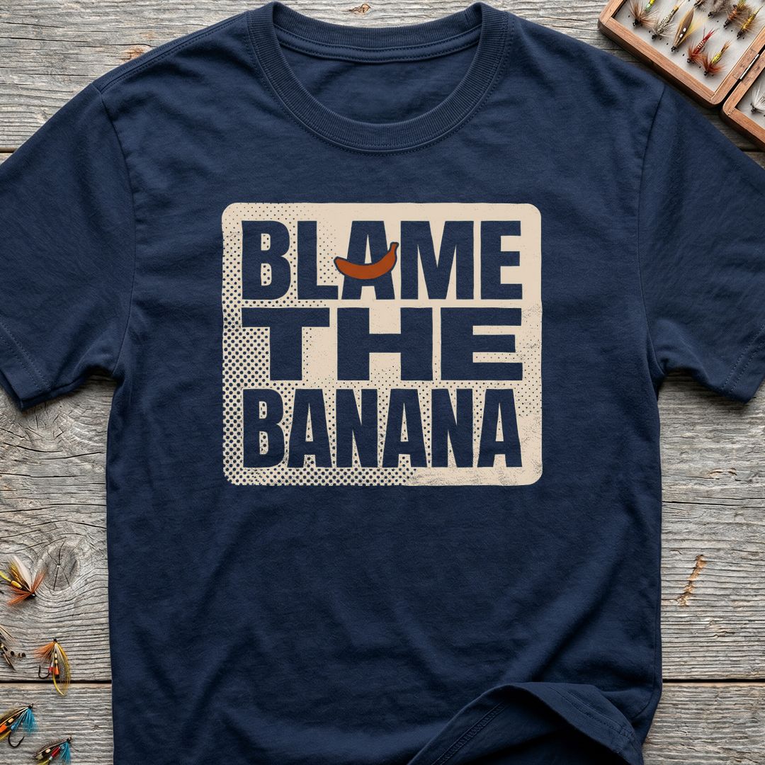 Blame The Banana - Navy t-shirt