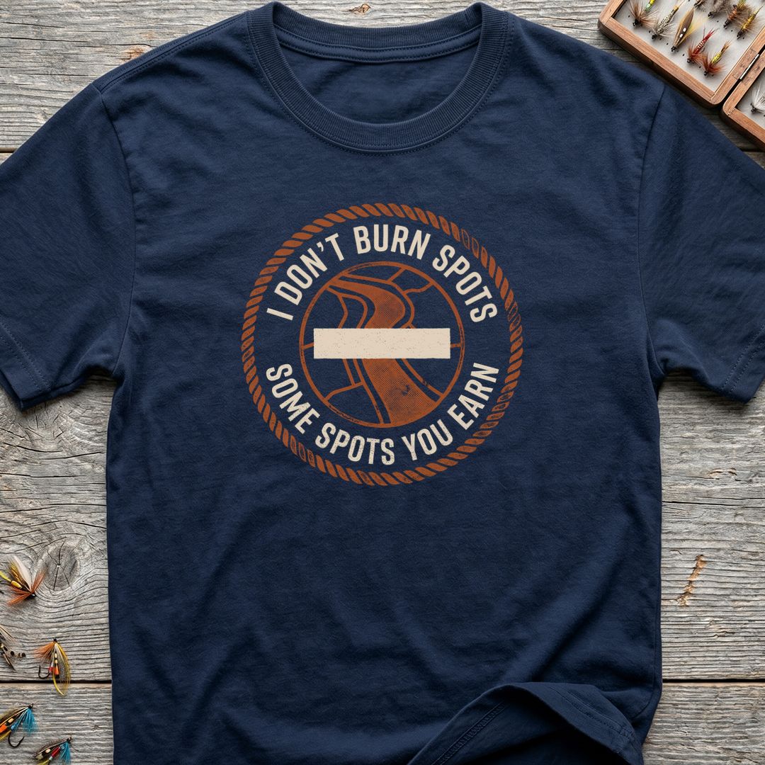 Some Spots You Earn - Navy t-shirt