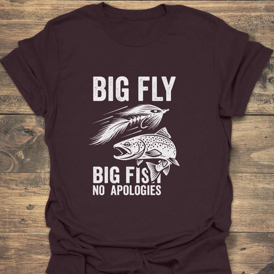 Big Fly Big Fish - Dark Chocolate t-shirt