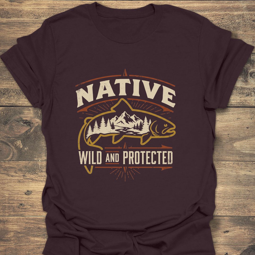 Native Wild And Protected - Dark Chocolate t-shirt