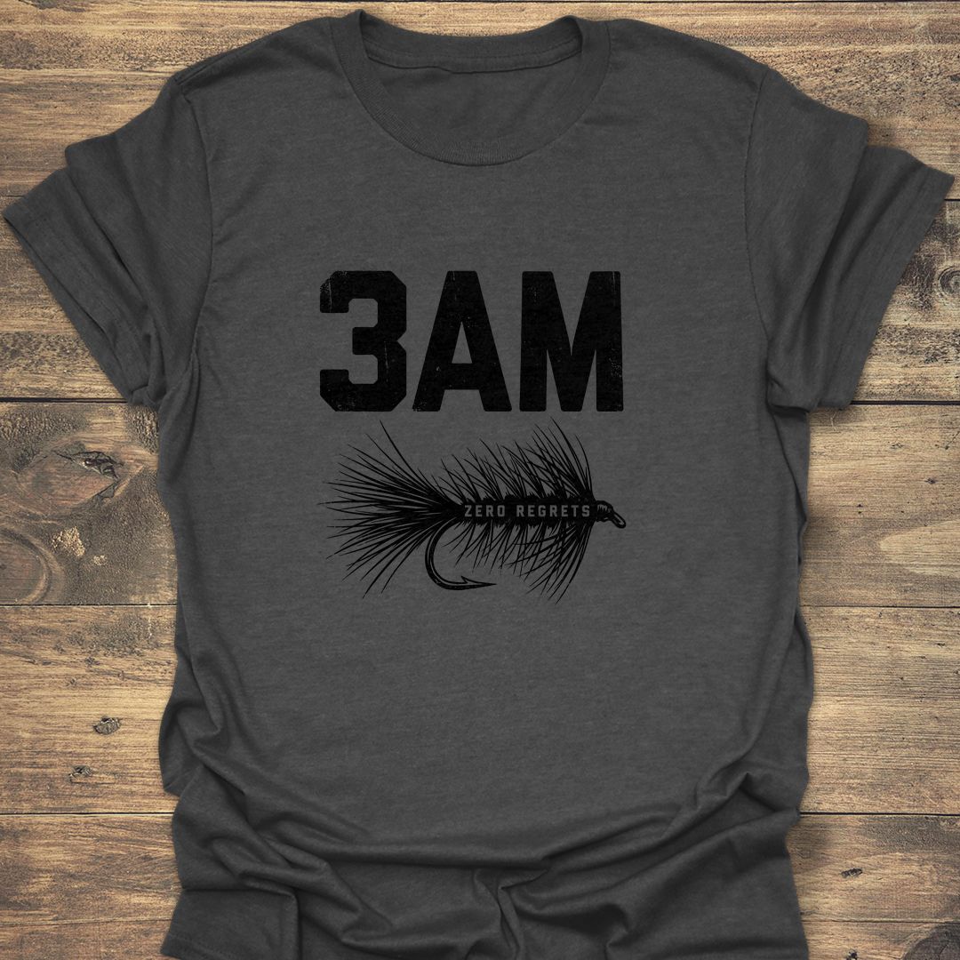 3AM Zero Regrets Dry Fly - Dark Heather t-shirt