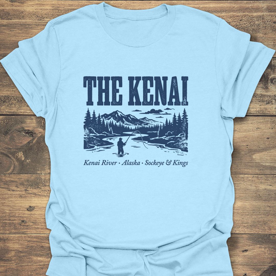 The Kenai River Alaska - Light Blue t-shirt
