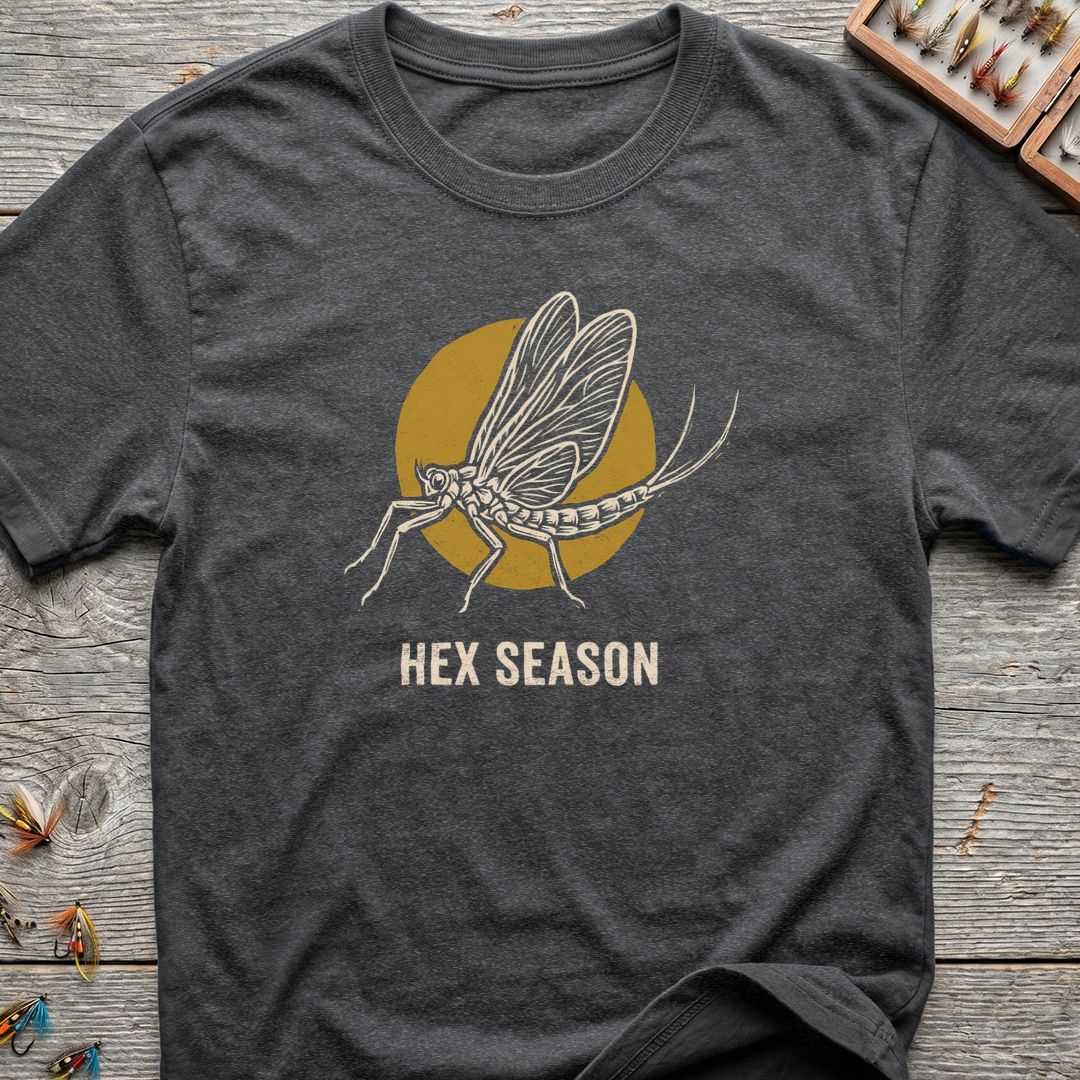 Hex Season Mayfly Hatch - Dark Heather t-shirt