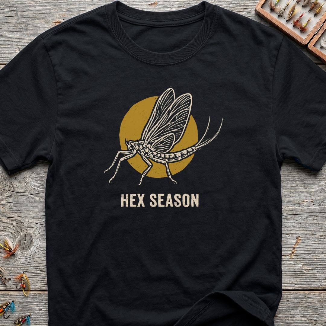 Hex Season Mayfly Hatch - Black t-shirt