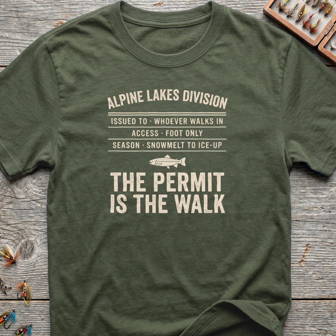 The Permit Is The Walk - Military Green t-shirt