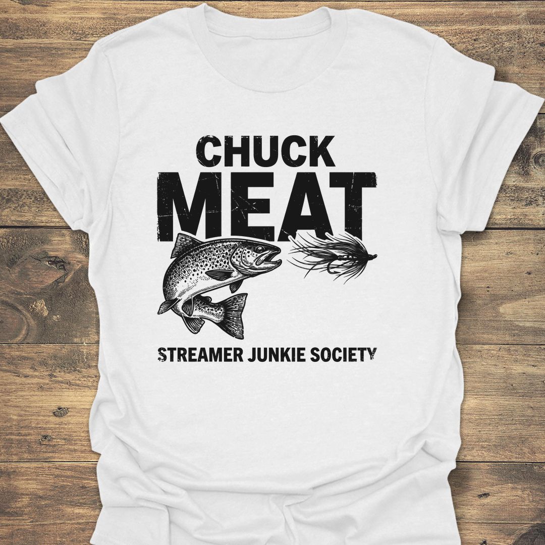Chuck Meat Streamer Junkie - White t-shirt
