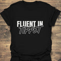 Fluent In Tippet - Black t-shirt