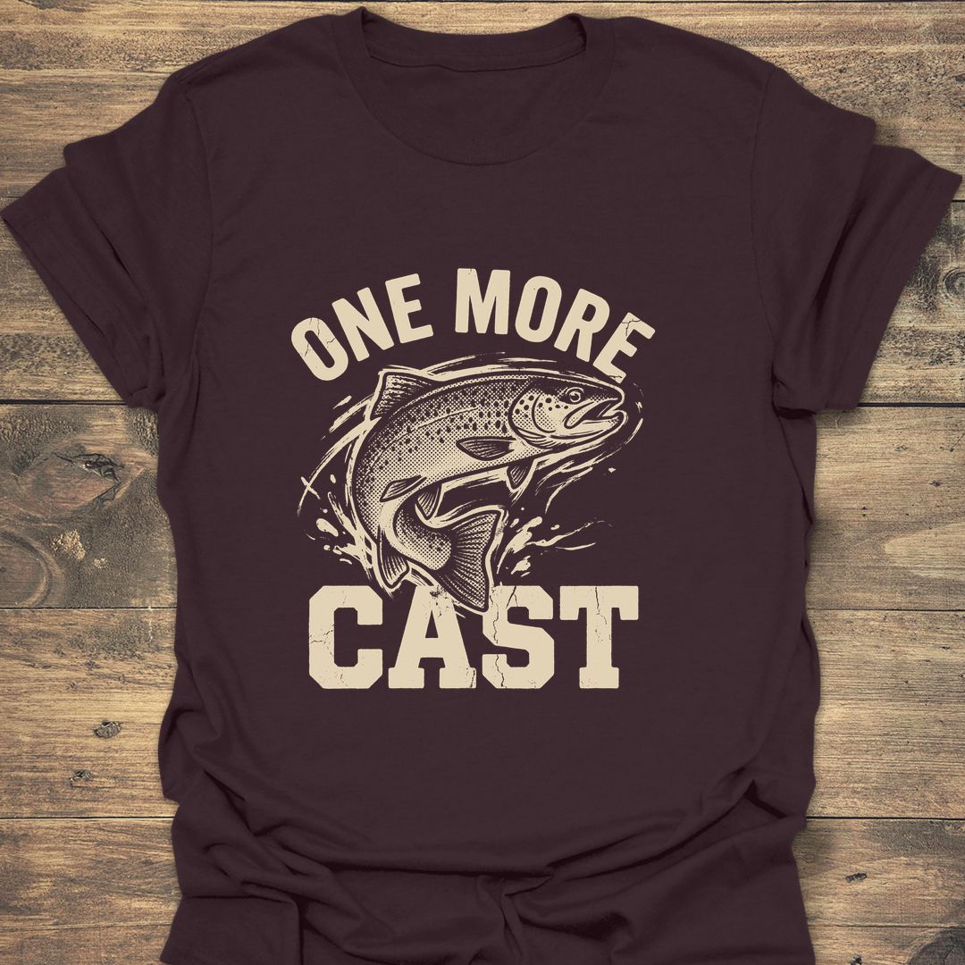 One More Cast Trout - Dark Chocolate t-shirt
