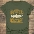 Topwater Religion Dry Fly Trout - Military Green t-shirt