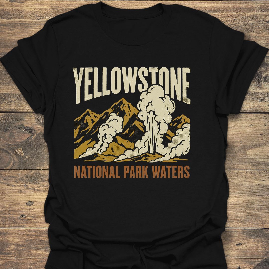 Yellowstone National Park Waters - Black t-shirt