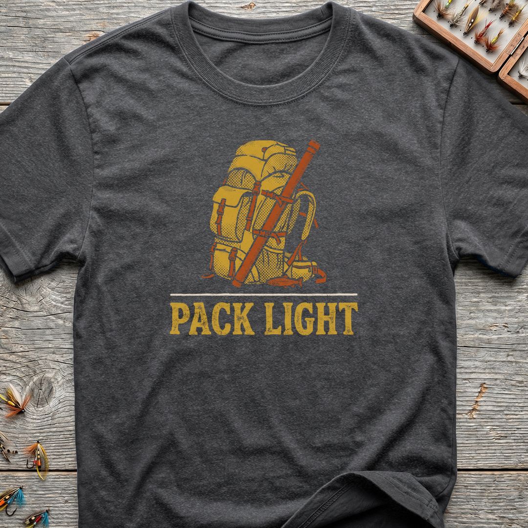 Pack Light Backcountry Fly Fishing - Dark Heather t-shirt