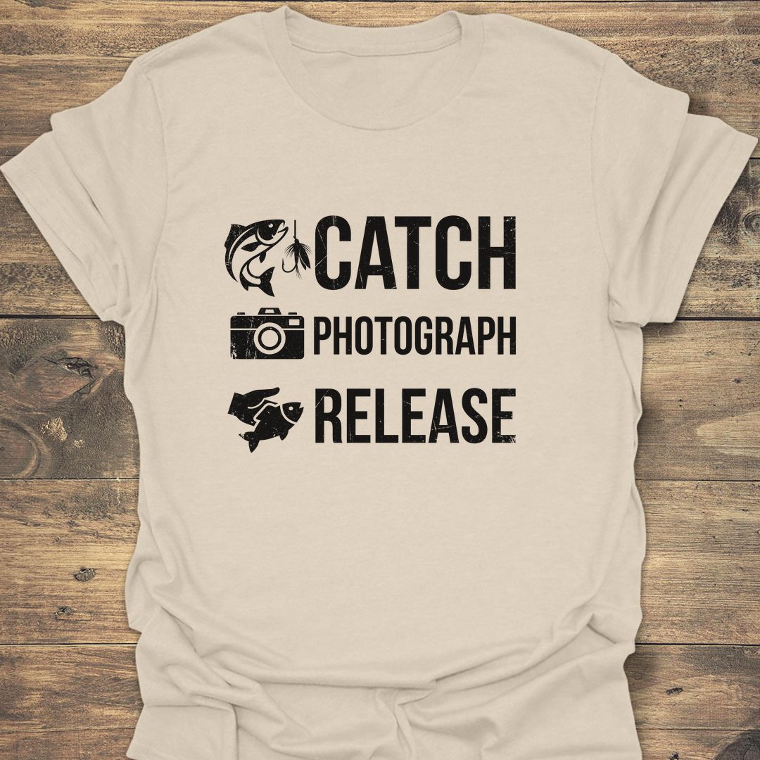 Catch Photograph Release - Natural t-shirt
