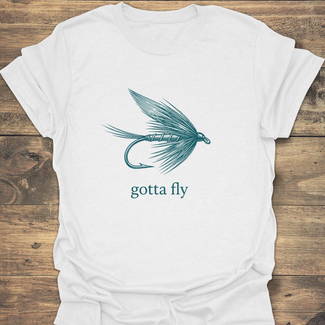 Gotta Fly Wet Fly - White t-shirt
